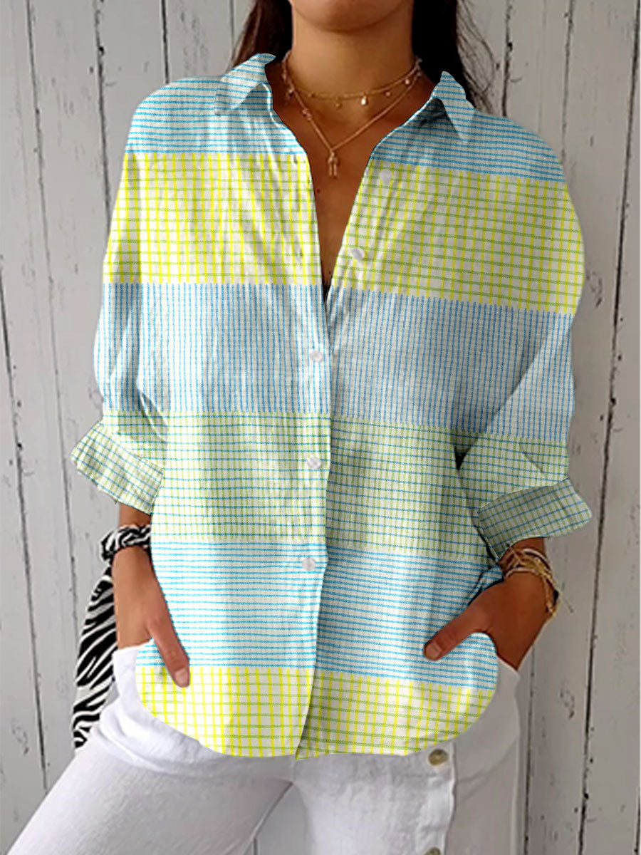 Soho | Filippa | Pastel Grid Blouse