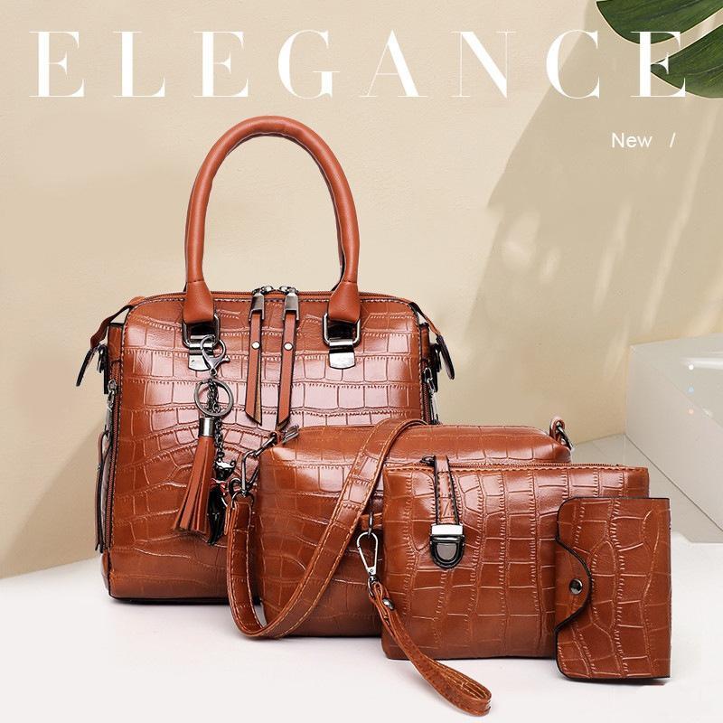 Soho | Palmer - 4-Piece Crocodile Pattern Handbag
