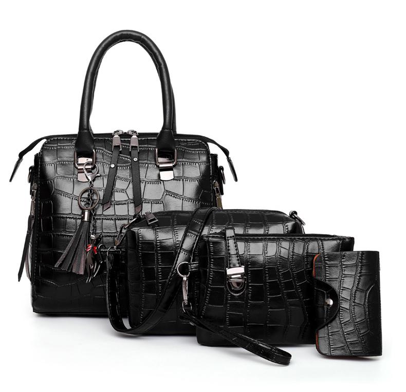 Soho | Palmer - 4-Piece Crocodile Pattern Handbag
