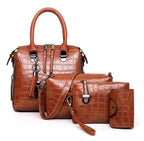 Soho | Palmer - 4-Piece Crocodile Pattern Handbag