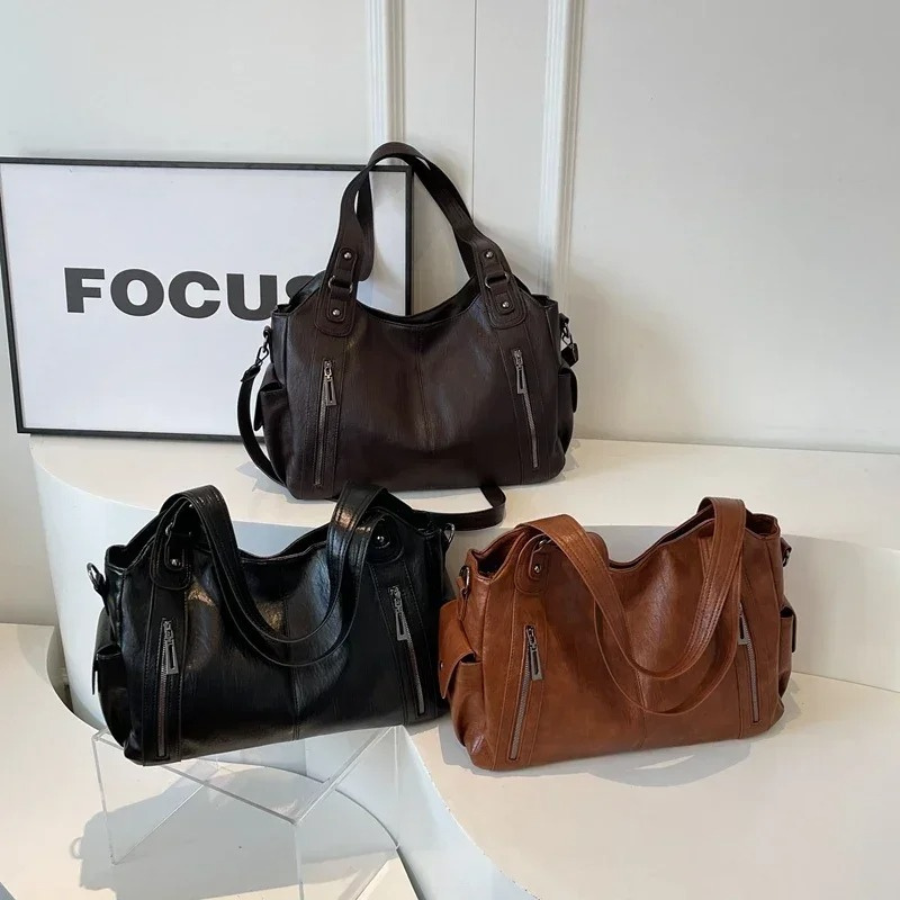 Soho | Uma – Dual Zipper Shoulder Bag