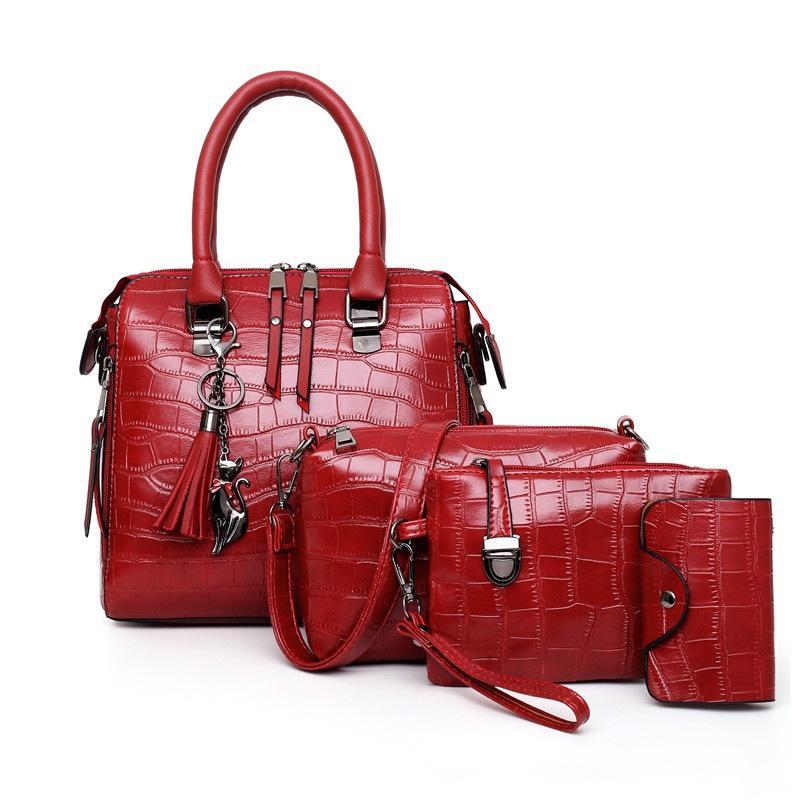 Soho | Palmer - 4-Piece Crocodile Pattern Handbag