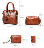 Soho | Palmer - 4-Piece Crocodile Pattern Handbag