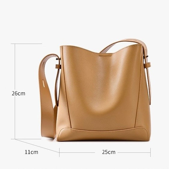Soho | Genuine Leather Crossbody & Shoulder Oversized Bucket Bag