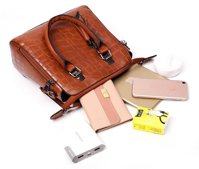 Soho | Palmer - 4-Piece Crocodile Pattern Handbag