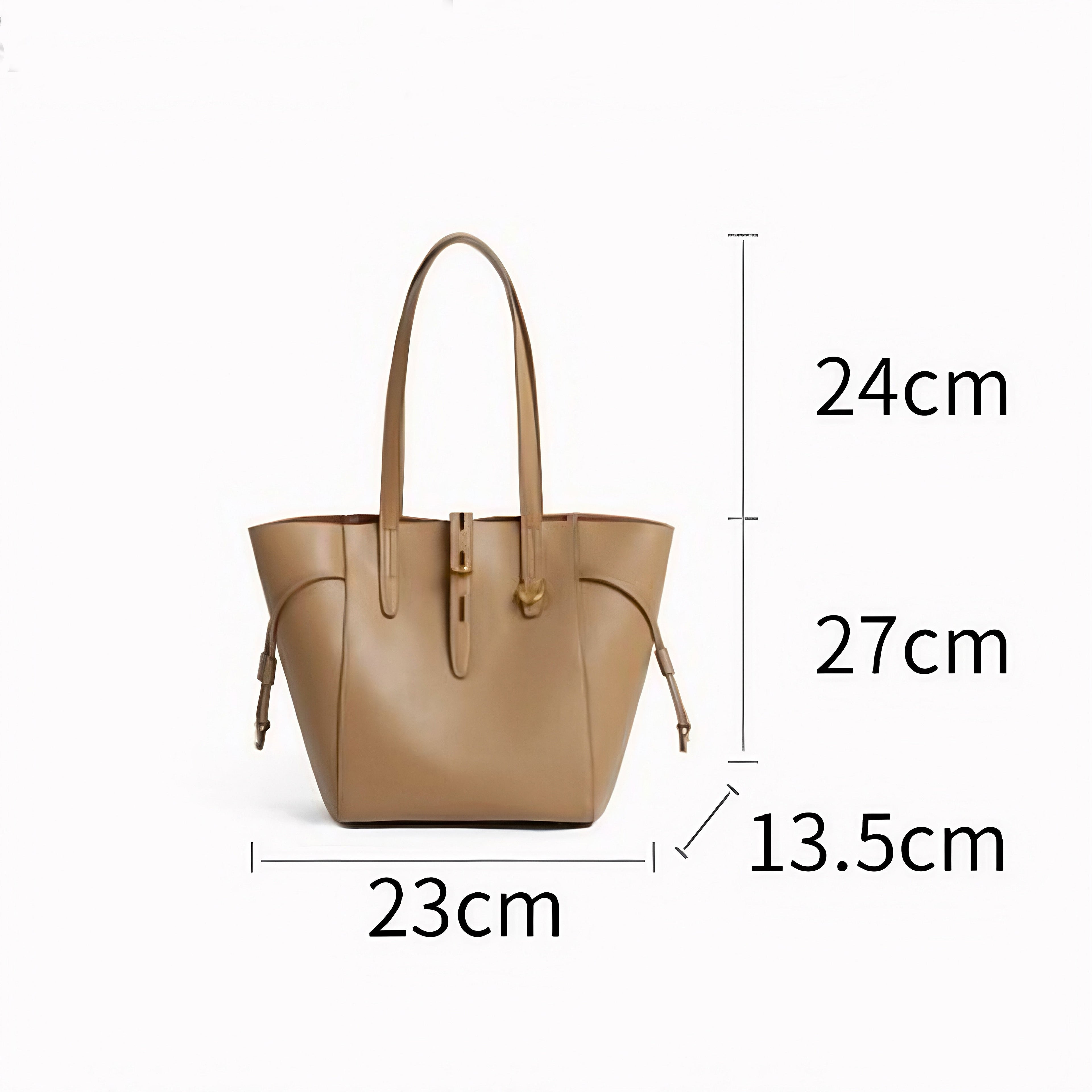 Soho | Genuine Leather Vintage Lock Buckle Tote Bag