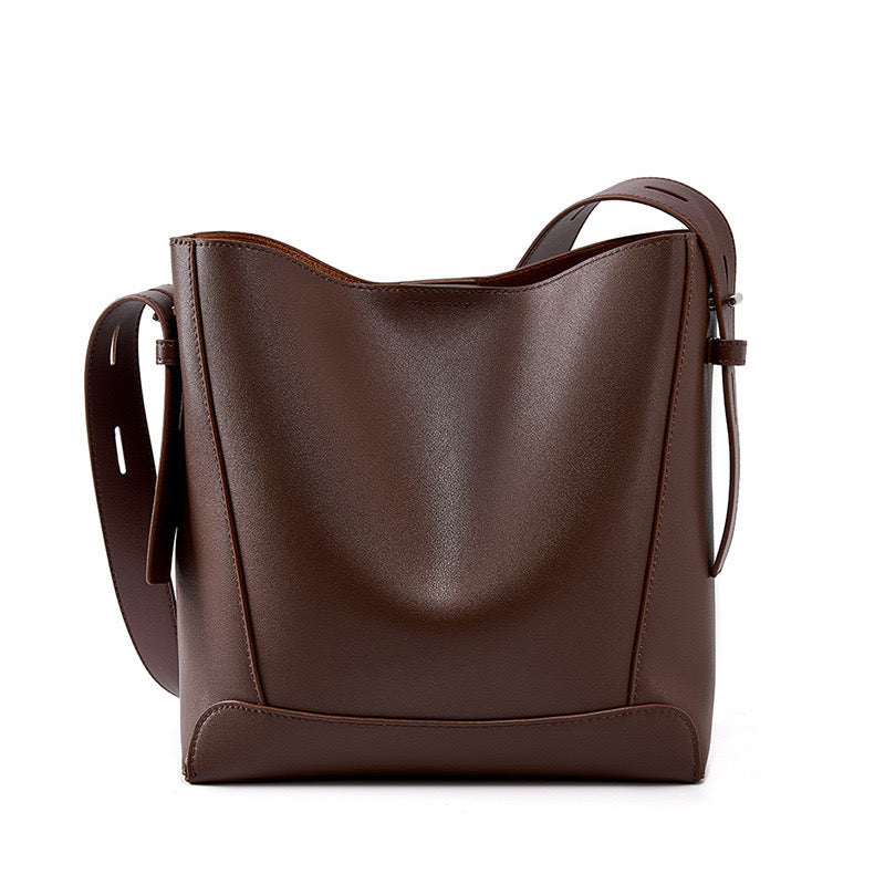 Soho | Genuine Leather Crossbody & Shoulder Oversized Bucket Bag