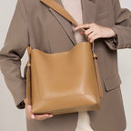 Soho | Genuine Leather Crossbody & Shoulder Oversized Bucket Bag