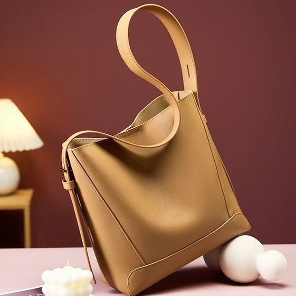 Soho | Genuine Leather Crossbody & Shoulder Oversized Bucket Bag