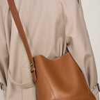 Soho | Genuine Leather Crossbody & Shoulder Oversized Bucket Bag
