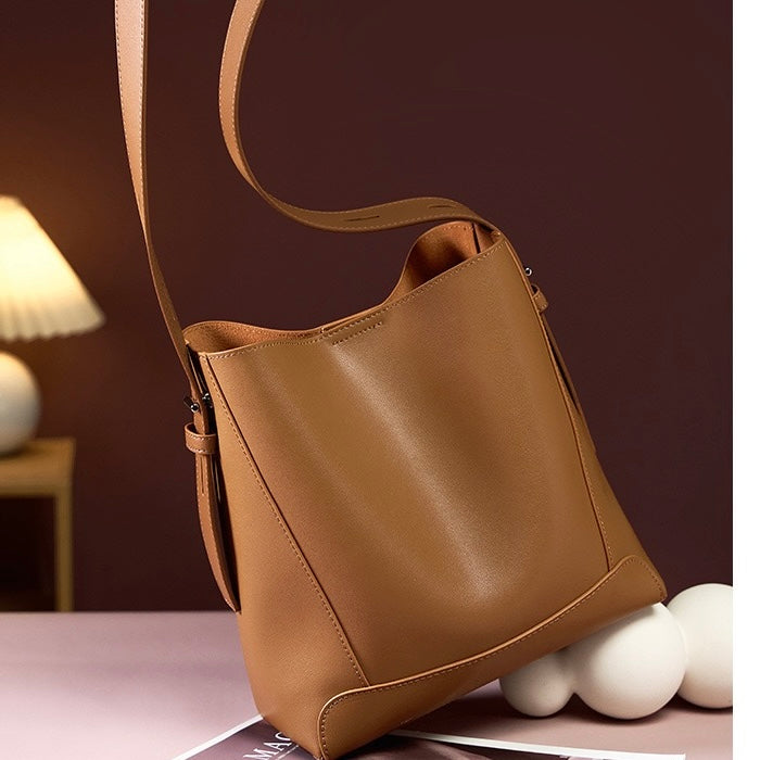 Soho | Genuine Leather Crossbody & Shoulder Oversized Bucket Bag