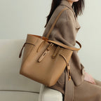 Soho | Genuine Leather Vintage Lock Buckle Tote Bag