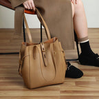 Soho | Genuine Leather Vintage Lock Buckle Tote Bag