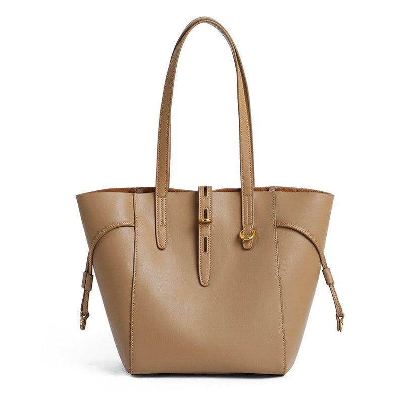 Soho | Genuine Leather Vintage Lock Buckle Tote Bag