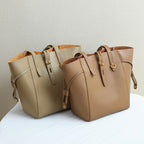Soho | Genuine Leather Vintage Lock Buckle Tote Bag
