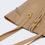 Soho | Genuine Leather Vintage Lock Buckle Tote Bag
