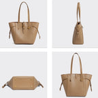 Soho | Genuine Leather Vintage Lock Buckle Tote Bag