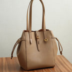 Soho | Genuine Leather Vintage Lock Buckle Tote Bag