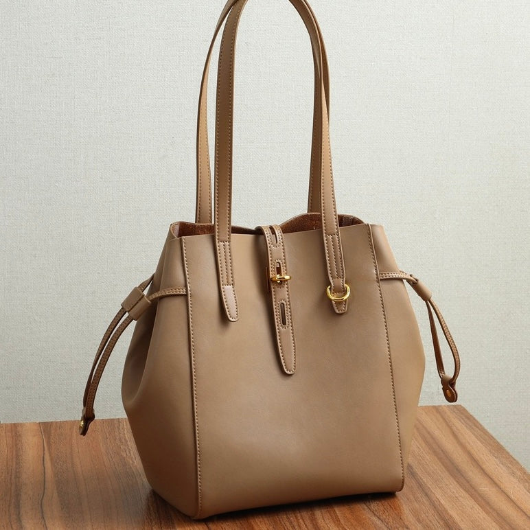 Soho | Genuine Leather Vintage Lock Buckle Tote Bag
