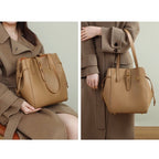 Soho | Genuine Leather Vintage Lock Buckle Tote Bag