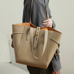 Soho | Genuine Leather Vintage Lock Buckle Tote Bag