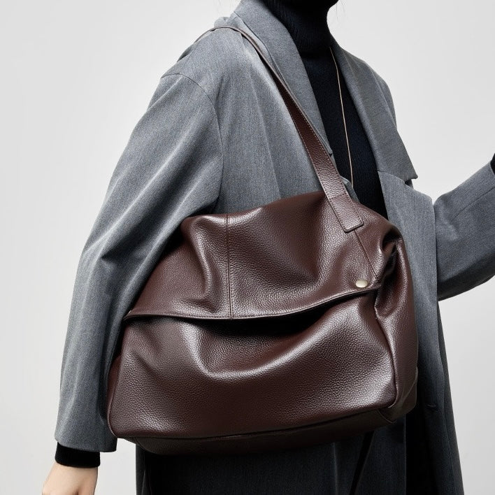 Soho | Retro Genuine Leather Soft Minimalist Tote Bag