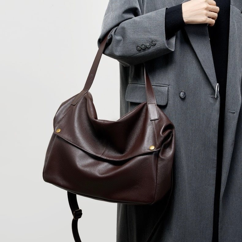 Soho | Retro Genuine Leather Soft Minimalist Tote Bag
