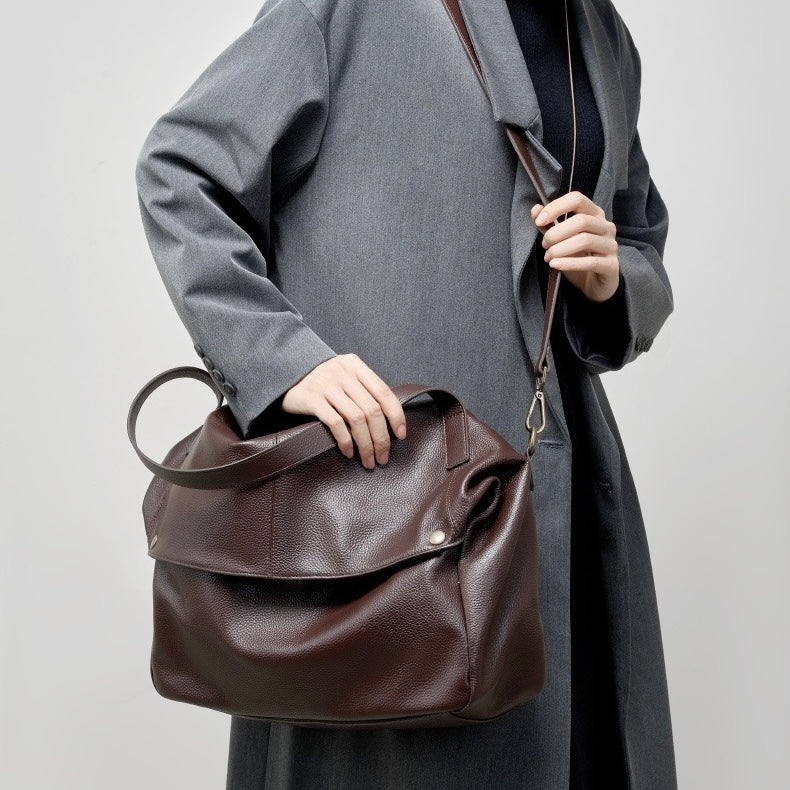 Soho | Retro Genuine Leather Soft Minimalist Tote Bag
