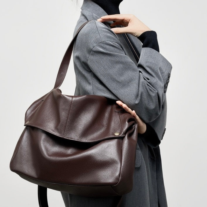 Soho | Retro Genuine Leather Soft Minimalist Tote Bag