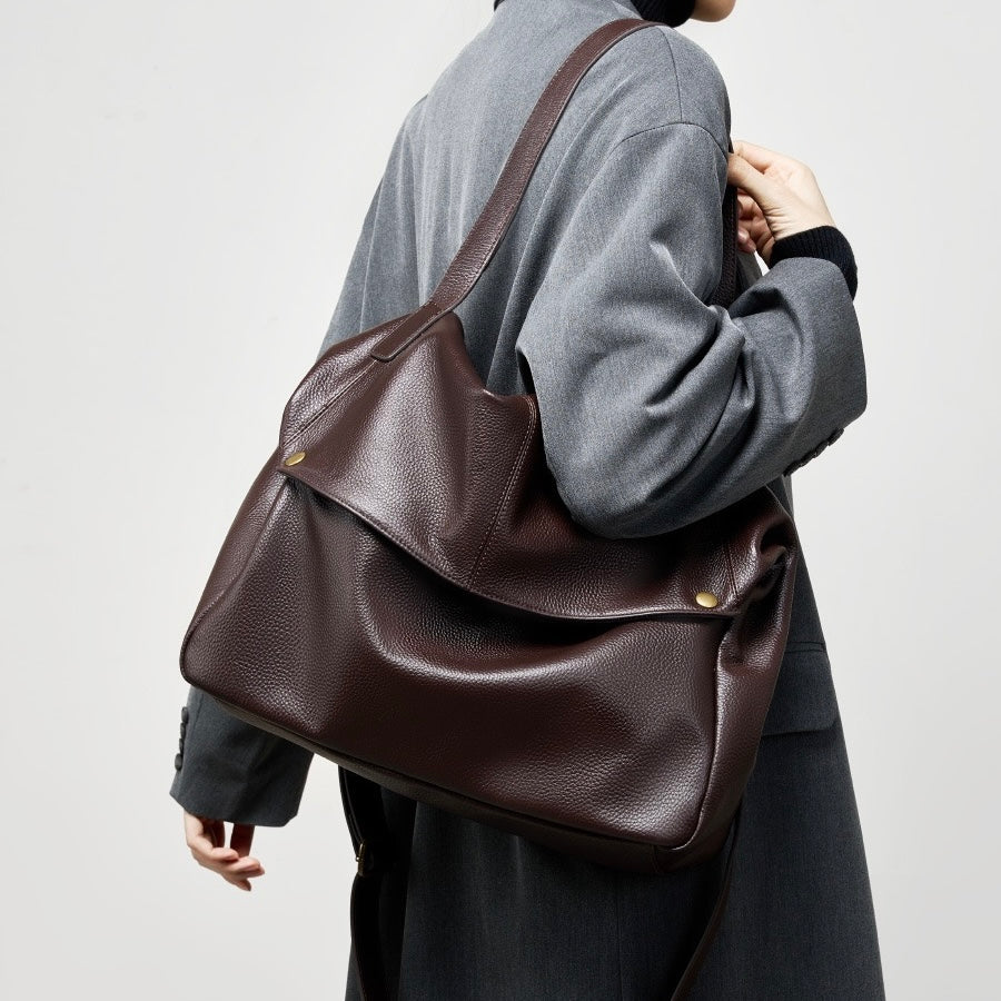 Soho | Retro Genuine Leather Soft Minimalist Tote Bag