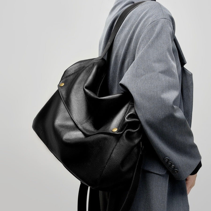 Soho | Retro Genuine Leather Soft Minimalist Tote Bag