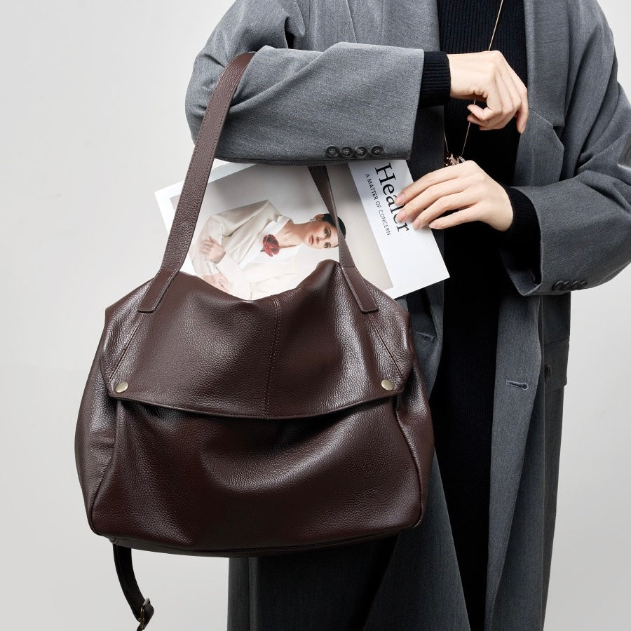 Soho | Retro Genuine Leather Soft Minimalist Tote Bag