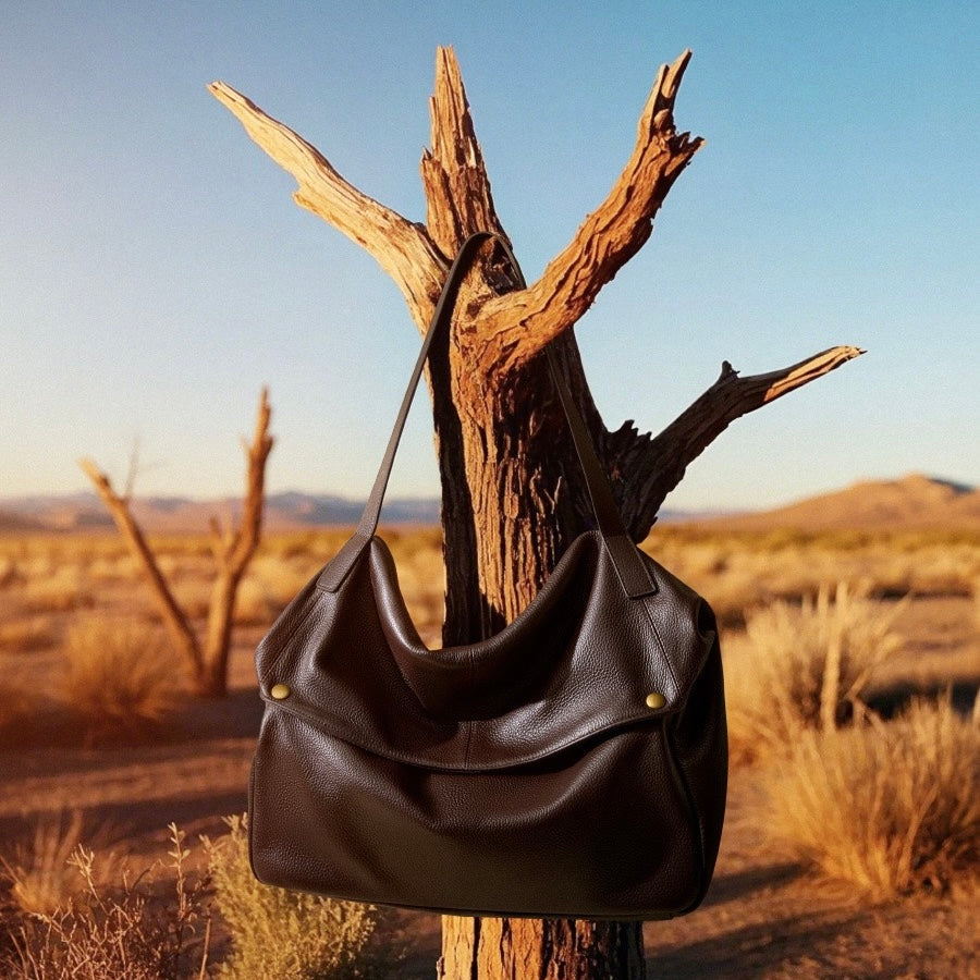 Soho | Retro Genuine Leather Soft Minimalist Tote Bag