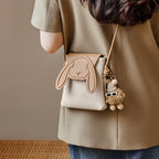 Soho | Rabbit Genuine Leather Mini Crossbody Phone Bag