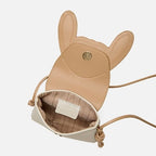 Soho | Rabbit Genuine Leather Mini Crossbody Phone Bag