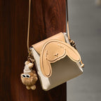 Soho | Rabbit Genuine Leather Mini Crossbody Phone Bag