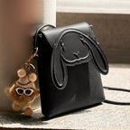 Soho | Rabbit Genuine Leather Mini Crossbody Phone Bag