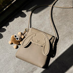 Soho | Rabbit Genuine Leather Mini Crossbody Phone Bag