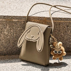 Soho | Rabbit Genuine Leather Mini Crossbody Phone Bag