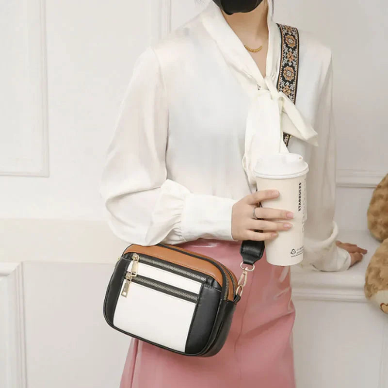 Soho | Violet | Refined Leather Shoulder Bag