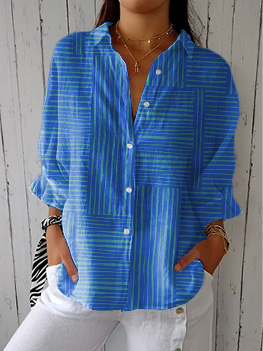 Soho | Feline | Azure Stripe Blouse